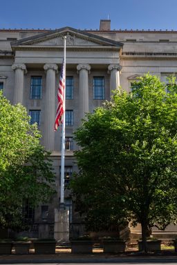 The Dept of Justice Building May 14, 2023 in Washington DC. Photo by Ken Cedeno/Sipa USA(Sipa via AP Images)