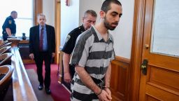 Hadi Matar walks in to the Chautauqua County court in Mayville, New York, on May, 16, 2025.