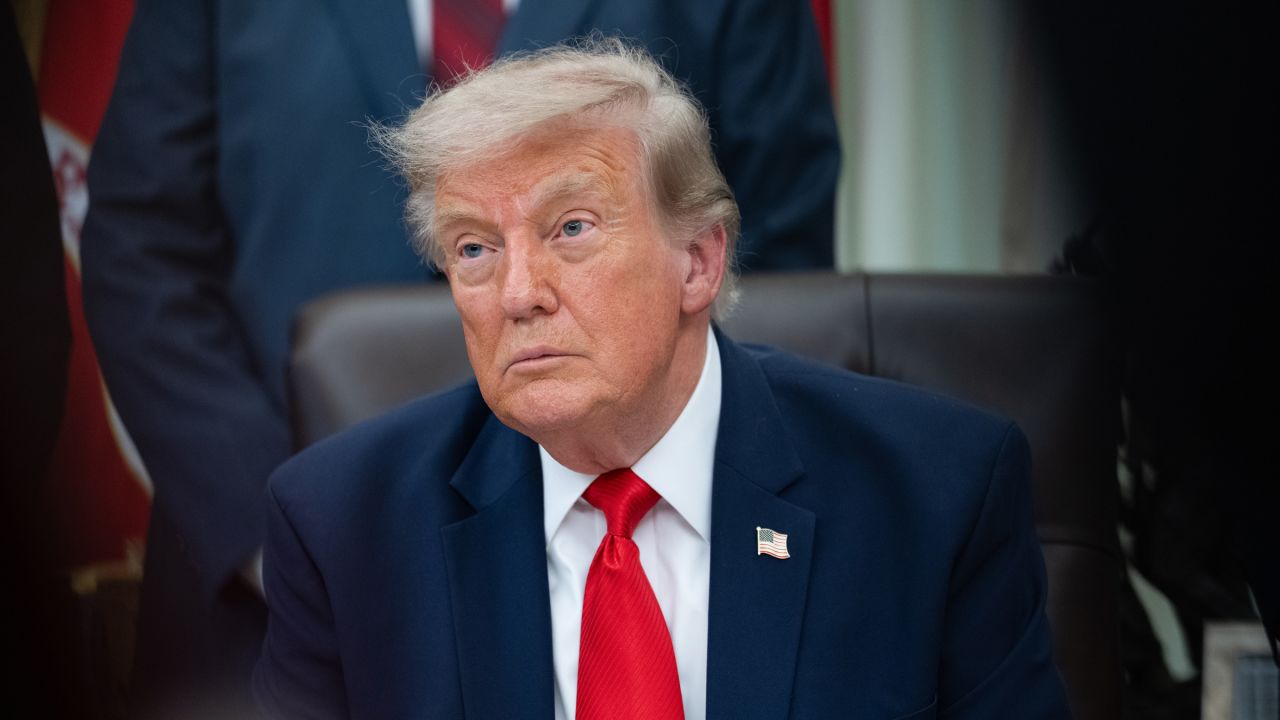 President Donald Trump during an announcement in the Oval Office of the White House in Washington, DC, US, on Wednesday, July 29, 2026. Trump announced a plan to overhaul and expand Washington Dulles International Airport near the nation's capital, his latest makeover project for the region, calling it a "long-overdue renovation and reconstruction."