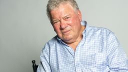 Canadian actor William Shatner poses for a photo after talking to fans in Australia using Hologram technology, in Van Nuys, California, on August 1, 2023.