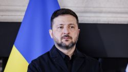 Ukrainian President Volodymyr Zelensky give a press conference following his meeting with Dutch Prime Minister in Middelburg on April 16, 2026.